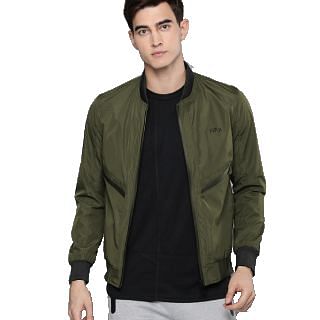 Hrx olive green jacket best sale